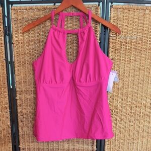 Raisins Curve Pink Underwire Tankini Top